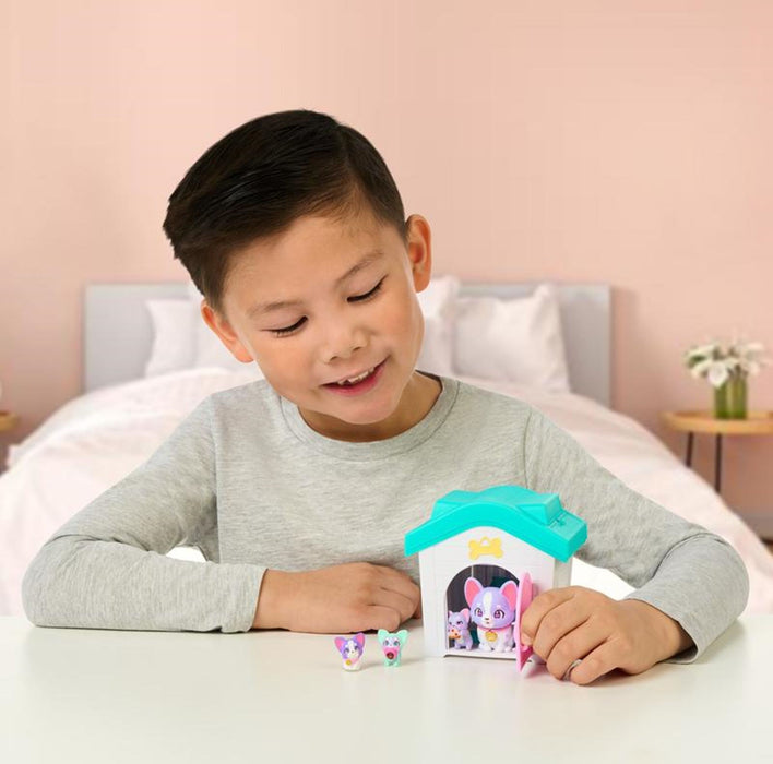 Игрален комплект Moose Little Live Pets - Къщата на мама кученце с бебета, асортимент