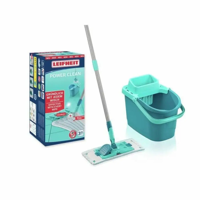Mop with Bucket Leifheit PowerClean цвят тюркоаз