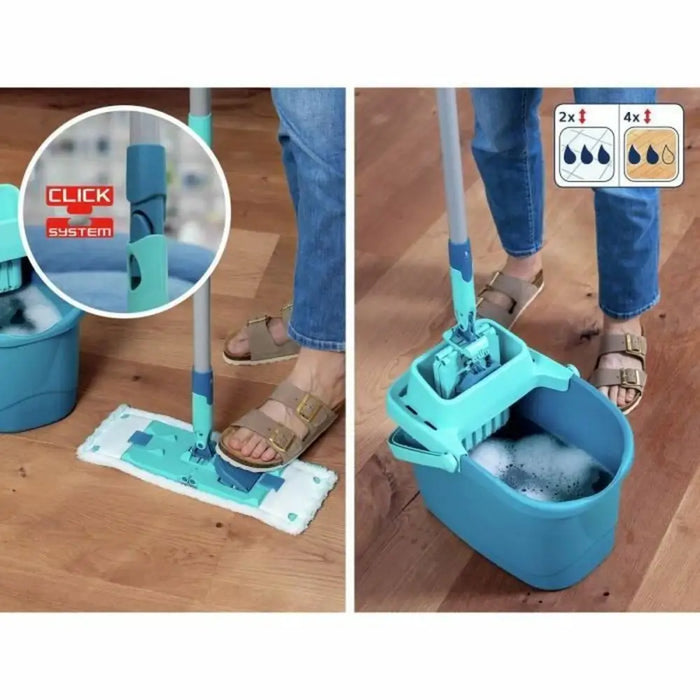 Mop with Bucket Leifheit PowerClean цвят тюркоаз