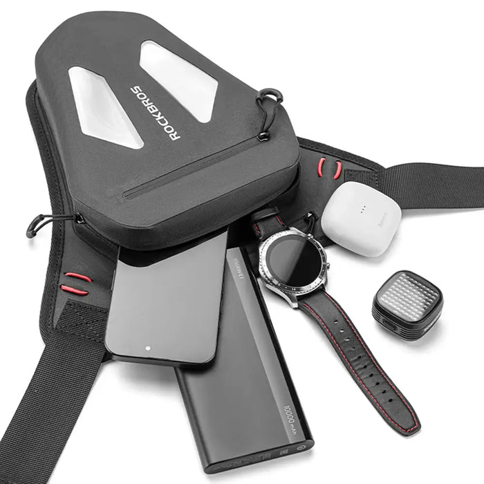 Мото чанта Rockbros за крак бедро кръст рамо - черна