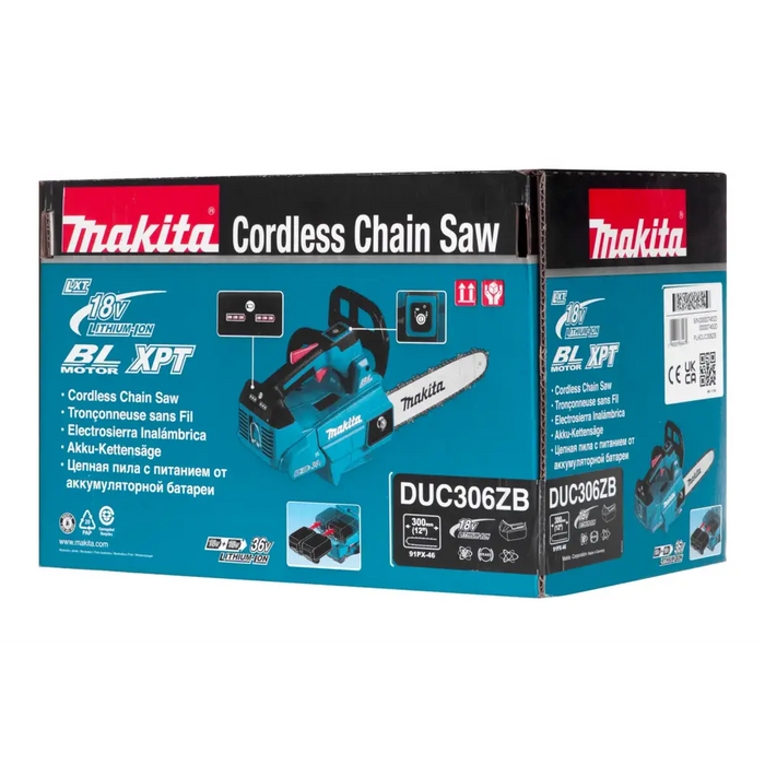 Моторен трион Makita DUC306ZB Черен Син