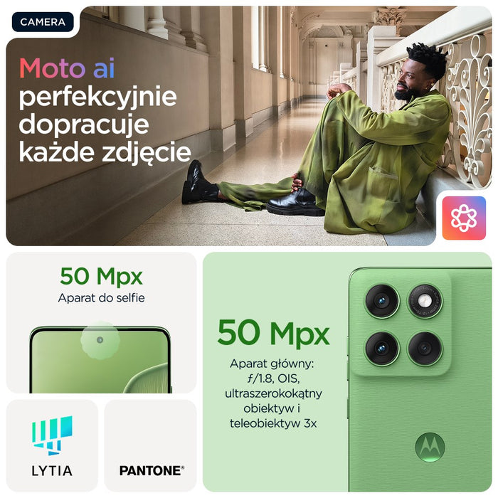 Motorola edge 60 16.9 см (6.67") Две SIM карти Android 15 5G USB Type-C 12 GB 512 GB 5200 mAh Зелен