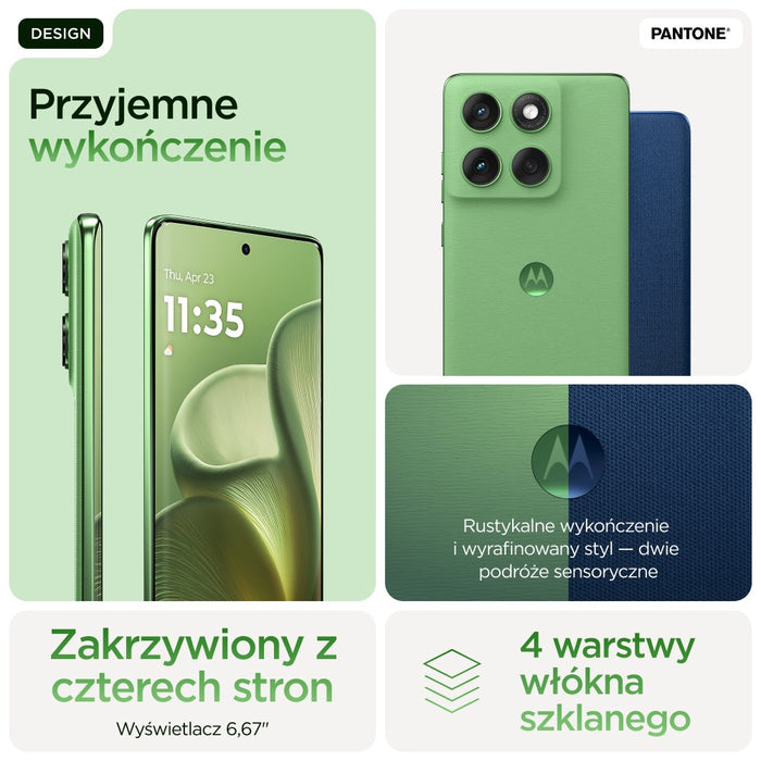 Motorola edge 60 16.9 см (6.67") Две SIM карти Android 15 5G USB Type-C 12 GB 512 GB 5200 mAh Зелен