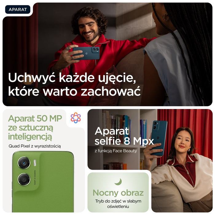 Motorola moto g06 17.5 см (6.88") Две SIM карти Android 15 4G USB Type-C 4 GB 128 GB 5200 mAh Зелен