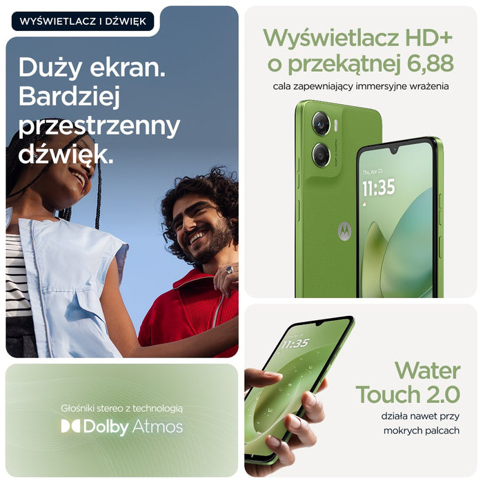 Motorola moto g06 17.5 см (6.88") Две SIM карти Android 15 4G USB Type-C 4 GB 128 GB 5200 mAh Зелен