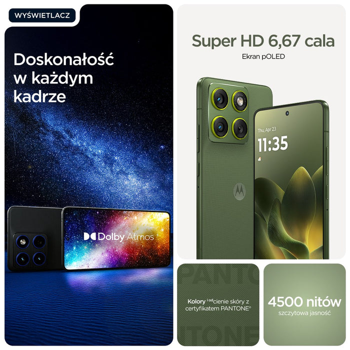 Motorola edge 70 17 см (6.7") Две SIM карти Android 16.0 5G USB Type-C 12 GB 512 GB 4800 mAh Зелен