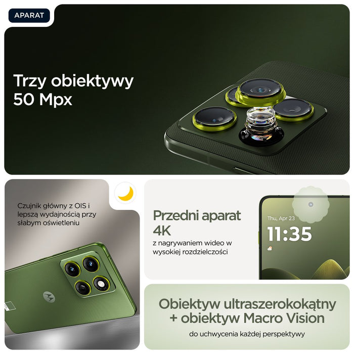 Motorola edge 70 17 см (6.7") Две SIM карти Android 16.0 5G USB Type-C 12 GB 512 GB 4800 mAh Зелен