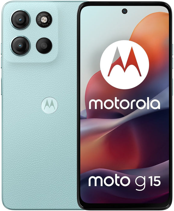 Motorola moto g15 17.1 см (6.72") Две SIM карти Android 15 4G USB Type-C 8 GB 128 GB 5200 mAh Син