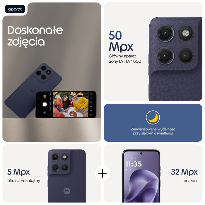 Motorola moto g17 17.1 см (6.72") Две SIM карти Android 15 USB Type-C 8 GB 128 GB 5200 mAh Лилав