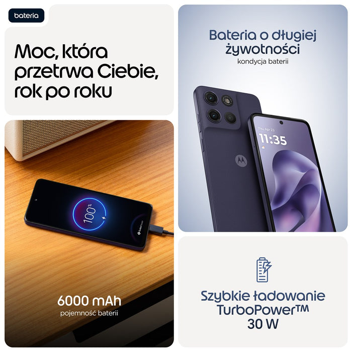 Motorola moto g17 power 17.1 см (6.72") Хибриден Двойна SIM карта Android 15 USB Type-C 8 GB 256 GB 6000 mAh Лилав
