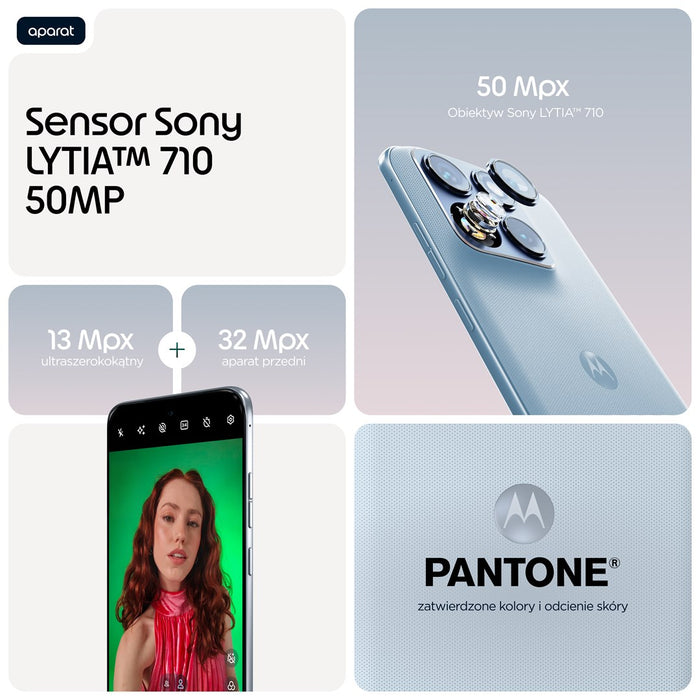 Motorola edge 70 fusion 17.2 см (6.78") Две SIM карти Android 16.0 5G USB Type-C 12 GB 256 GB 7000 mAh Светлосин