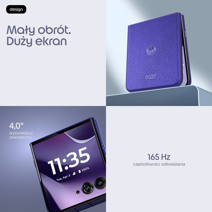 Motorola razr 70 ultra 17.7 см (6.96") Две SIM карти Android 16.0 5G USB Type-C 16 GB 512 GB 5000 mAh Виолетов