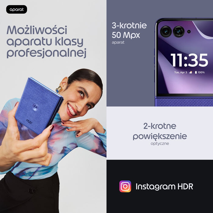 Motorola razr 70 ultra 17.7 см (6.96") Две SIM карти Android 16.0 5G USB Type-C 16 GB 512 GB 5000 mAh Виолетов