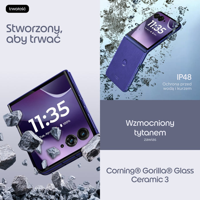 Motorola razr 70 ultra 17.7 см (6.96") Две SIM карти Android 16.0 5G USB Type-C 16 GB 512 GB 5000 mAh Виолетов
