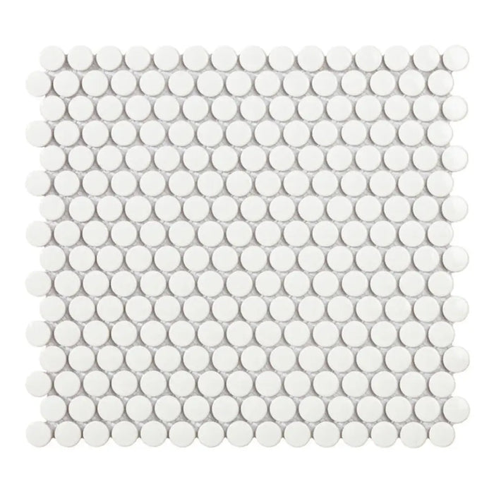 МОЗАЙКА INTERMATEX PENNY WHITE GLOSS 31.5X29.1 CM