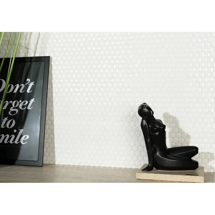 МОЗАЙКА INTERMATEX PENNY WHITE GLOSS 31.5X29.1 CM