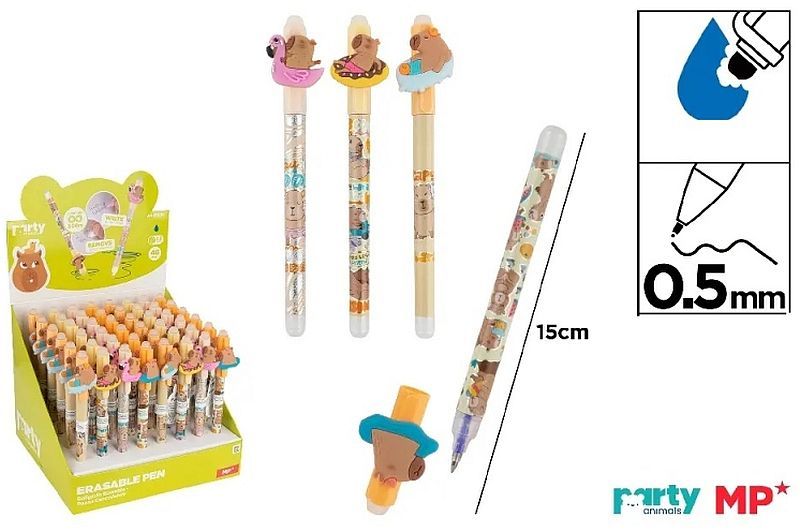 Изтриваема химикалка MP - Capybara, 0.5 mm, асортимент