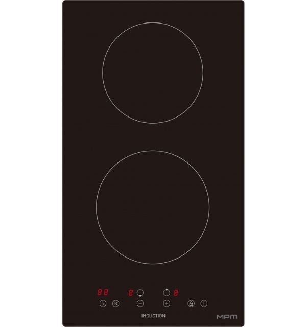 Индукционен котлон MPM-30-IM-12/N, черен, ширина 30 см