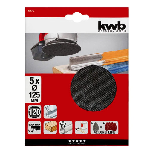 МРЕЖЕСТИ ШКУРКИ 5 БРОЯ Ф125ММ N120 KWB