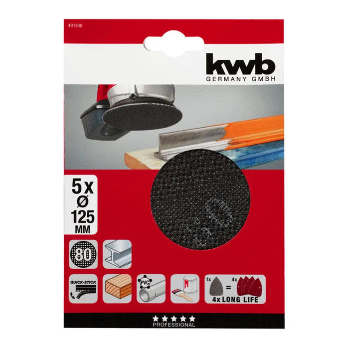 МРЕЖЕСТИ ШКУРКИ 5 БРОЯ Ф125ММ N80 KWB