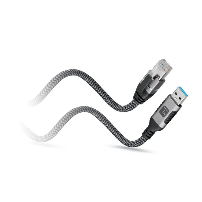 Мрежов кабел Techly ICOC U3A-RJ45-010 Черен Сребърен 1