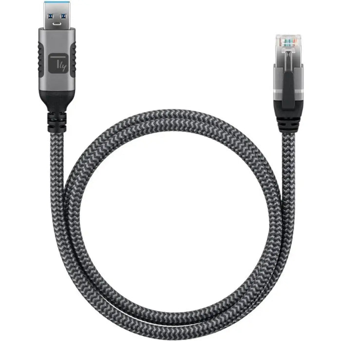 Мрежов кабел Techly ICOC U3A-RJ45-010 Черен Сребърен 1