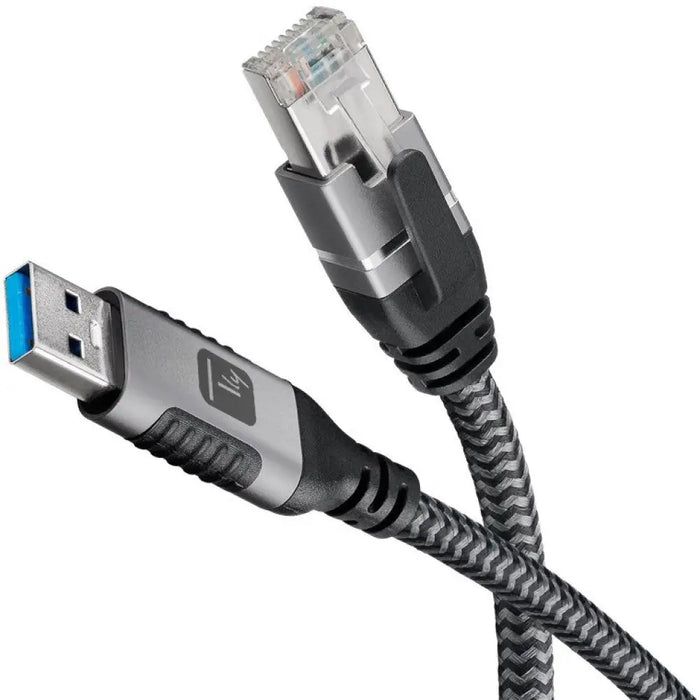 Мрежов кабел Techly ICOC U3A-RJ45-010 Черен Сребърен 1