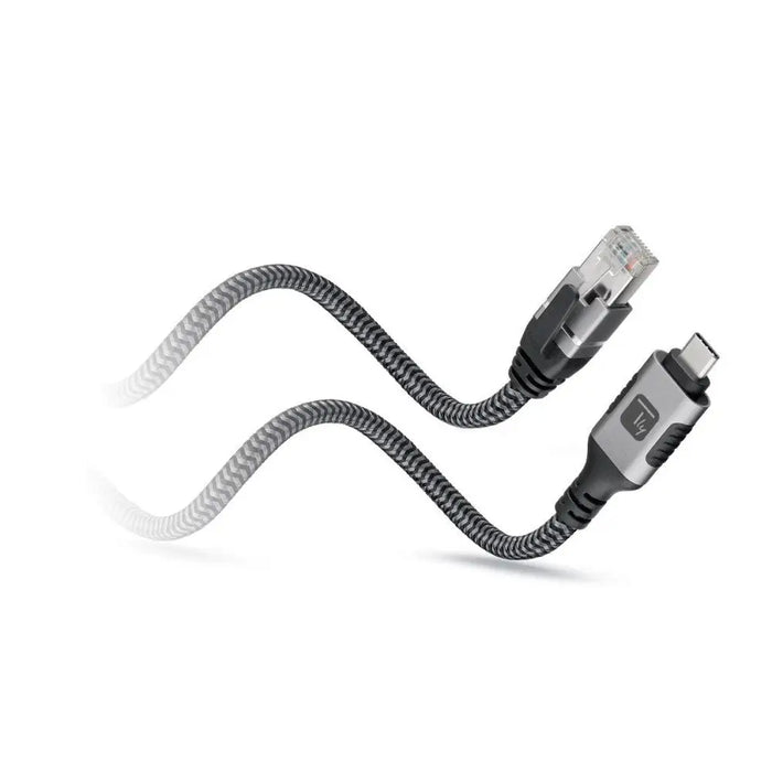 Мрежов кабел Techly ICOC U3C-RJ45-010 Сребърен Черен 1