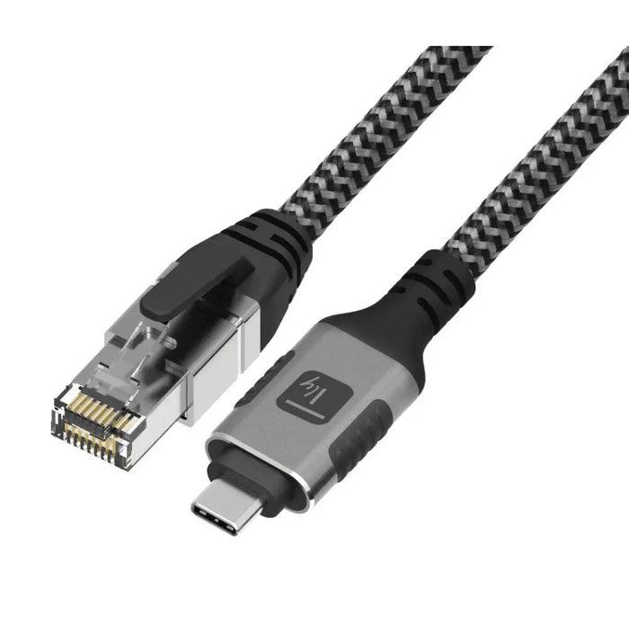 Мрежов кабел Techly ICOC U3C-RJ45-010 Сребърен Черен 1