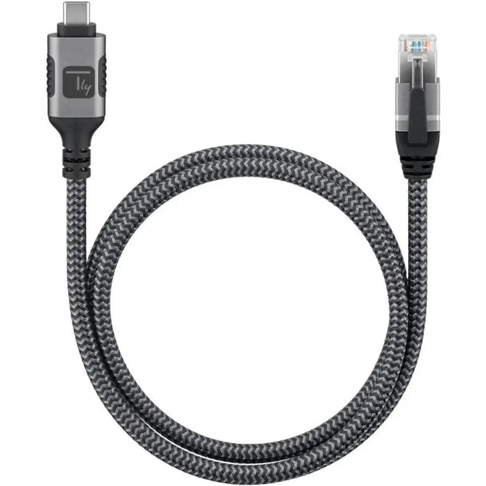 Мрежов кабел Techly ICOC U3C-RJ45-010 Сребърен Черен 1
