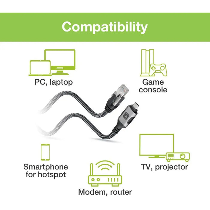 Мрежов кабел Techly ICOC U3C-RJ45-010 Сребърен Черен 1