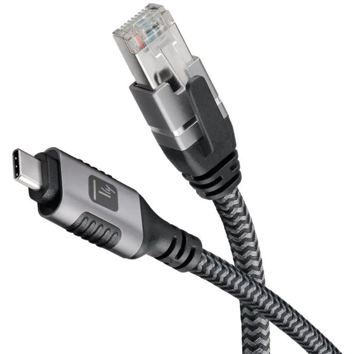 Мрежов кабел Techly ICOC U3C-RJ45-010 Сребърен Черен 1