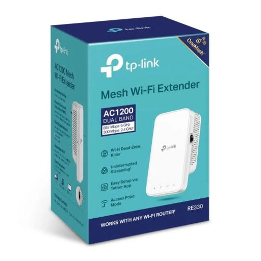 Мрежов усилвател TP-LINK RE330 AC1200 бял