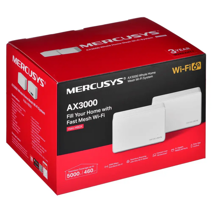 Мрежова Wi-Fi система Mercusys AX3000 за цял дом