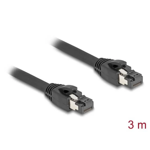 Мрежови кабел Delock Cat.8.1 S/FTP 3 m Дo 40 Gbps Черен