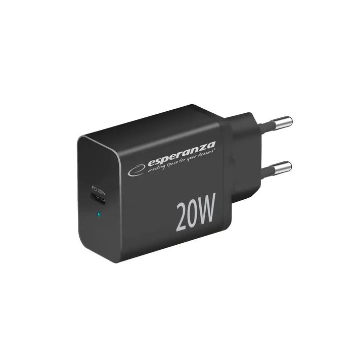 Мрежово зарядно Esperanza EZC104K 20W Черно