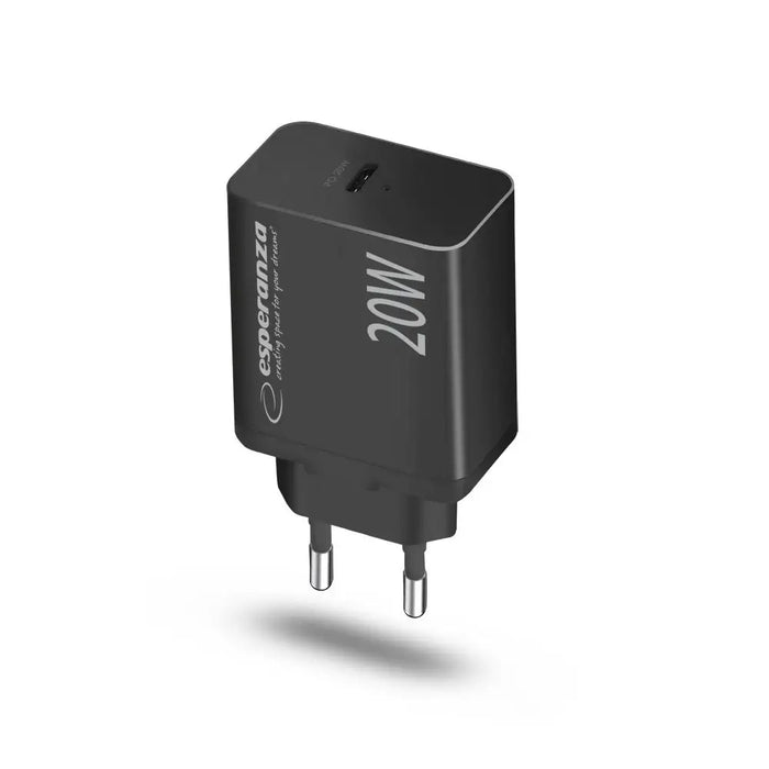 Мрежово зарядно Esperanza EZC104K 20W Черно