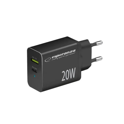Мрежово зарядно Esperanza EZC105K 20W Черно