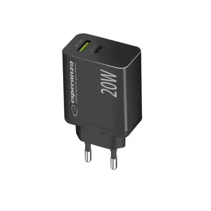 Мрежово зарядно Esperanza EZC105K 20W Черно