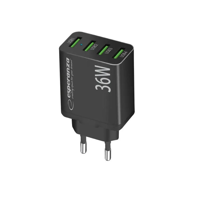 Мрежово зарядно Esperanza EZC107K 36W Черно