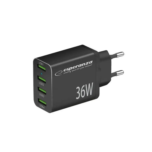 Мрежово зарядно Esperanza EZC107K 36W Черно