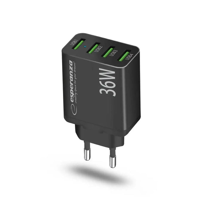 Мрежово зарядно Esperanza EZC107K 36W Черно