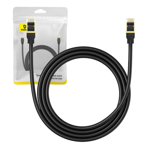 Мрежов кабел Baseus cat.8 Ethernet RJ45 40Gbps 1,5m черен