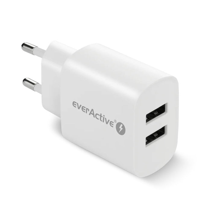 Зарядно EVERACTIVE 2 x USB 2.4A бяло