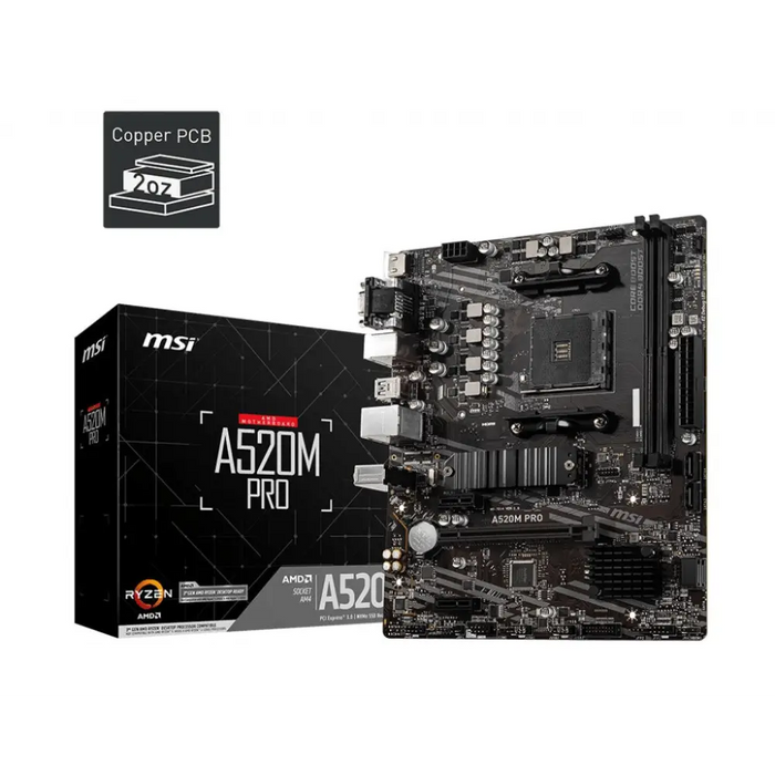 MSI A520M PRO Socket AM4 micro ATX
