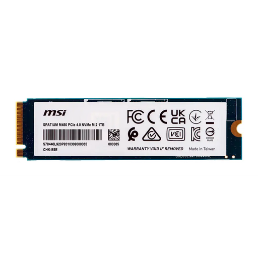 MSI SPATIUM M450 PCIe 4.0 NVMe M.2 1000GB PCI Express 4.0