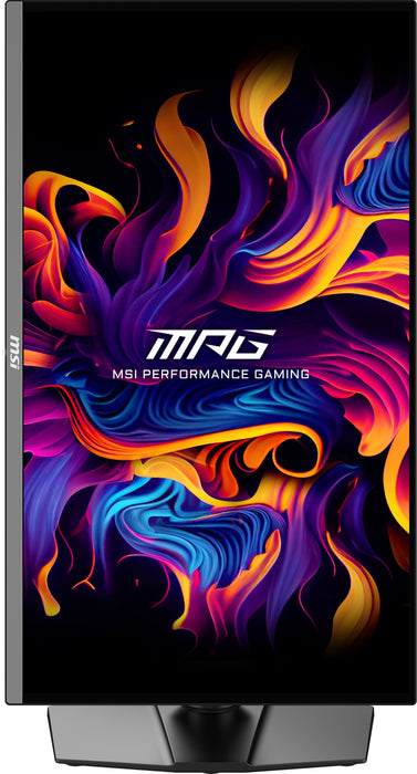 MSI MPG 272URX QD-OLED геймърски монитор, 26.5", 0.03ms, 240Hz, 3840x2160, G-SYNC, AMD FreeSync Premium Pro, AI Vision, конзолен режим, ClearMR 13000, HDR True Black 400, Type-C (98W PD), DP(2.1a), 2xHDMI(2.1), USB хъб, Pivot, Heigh Adj., VESA, черен, 8.1