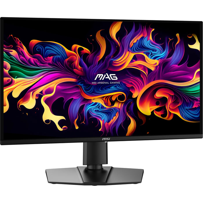 MSI MAG 274QP QD-OLED X24 геймърски монитор, 26.5", 0.03ms, 240Hz, 2560x1440, G-SYNC, AMD FreeSync Premium, AI Vision, конзолен режим, ClearMR 13000, HDR Ready, DP(1.4a), 2xHDMI(2.1), Pivot, Heigh Adj., VESA 100, черен, 6.7kg