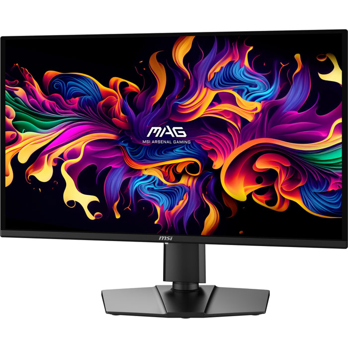 MSI MAG 274QP QD-OLED X24 геймърски монитор, 26.5", 0.03ms, 240Hz, 2560x1440, G-SYNC, AMD FreeSync Premium, AI Vision, конзолен режим, ClearMR 13000, HDR Ready, DP(1.4a), 2xHDMI(2.1), Pivot, Heigh Adj., VESA 100, черен, 6.7kg