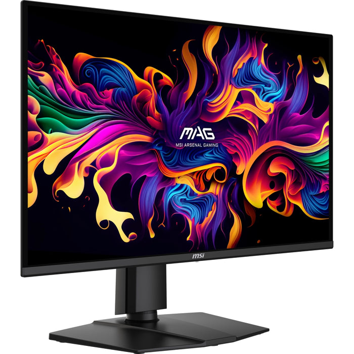 MSI MAG 274QP QD-OLED X24 геймърски монитор, 26.5", 0.03ms, 240Hz, 2560x1440, G-SYNC, AMD FreeSync Premium, AI Vision, конзолен режим, ClearMR 13000, HDR Ready, DP(1.4a), 2xHDMI(2.1), Pivot, Heigh Adj., VESA 100, черен, 6.7kg